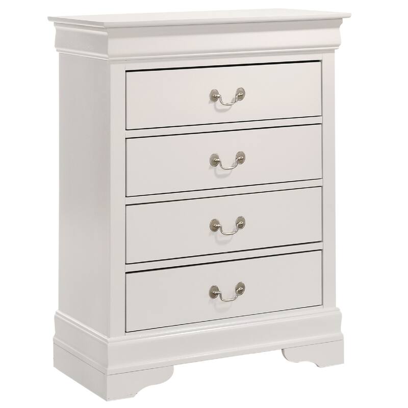 4-Drawer Wooden Bedroom Chest - 41" - White