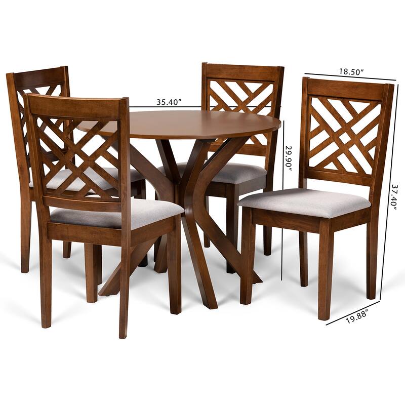 Norah Modern and Contemporary 5-Piece Dining Set