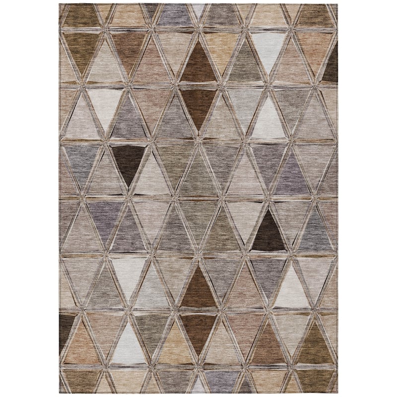 HomeRoots Geometric Transitional Rectangle Outdoor Rug