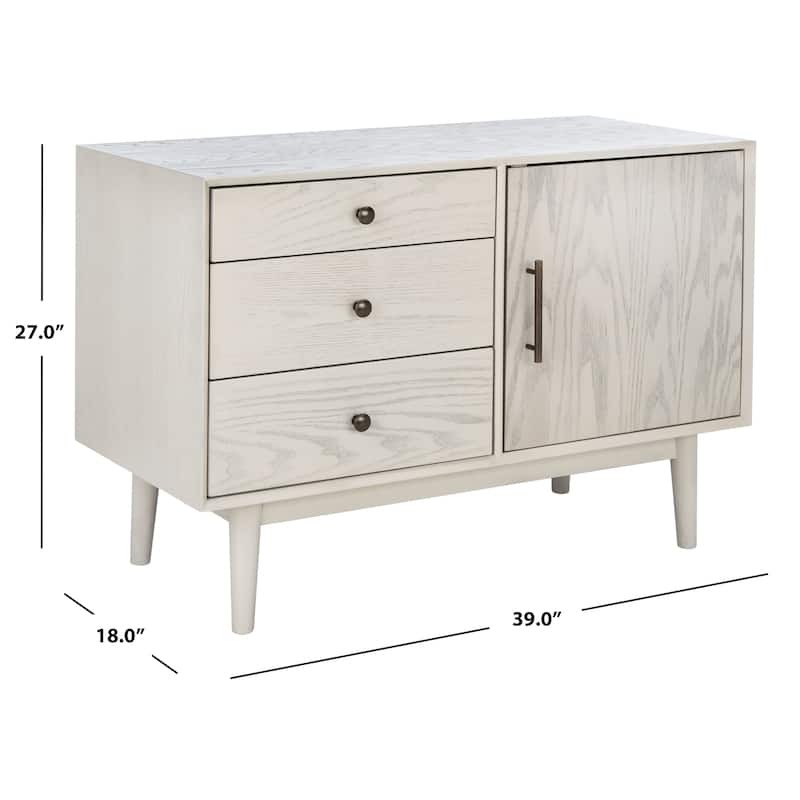 SAFAVIEH Couture Shikha Mid-Century 39-inch Storage TV Media Stand - 39" W x 18" L x 27" H - 39Wx18Dx27H