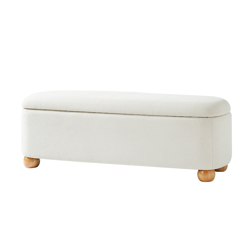 Felipe Modern Storage Bench with Solid Wood Legs by HULALA HOME
