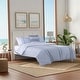 preview thumbnail 3 of 3, Amelia Cotton Stripe Comforter Set Whipstitch Polyester Fill