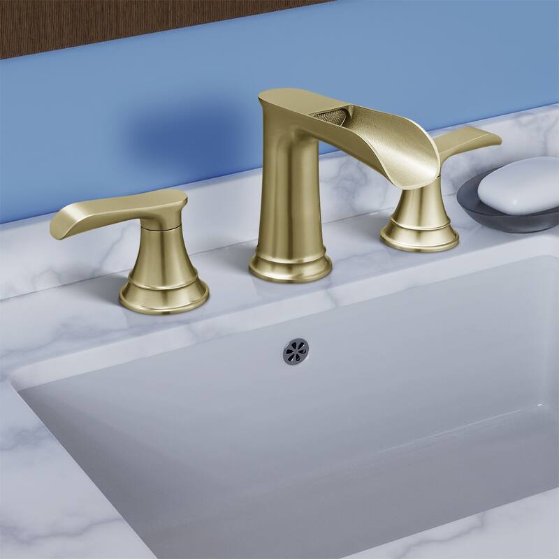 Topcraft Two Handle Waterfall Bathroom Faucet with Pop-Up Drainer