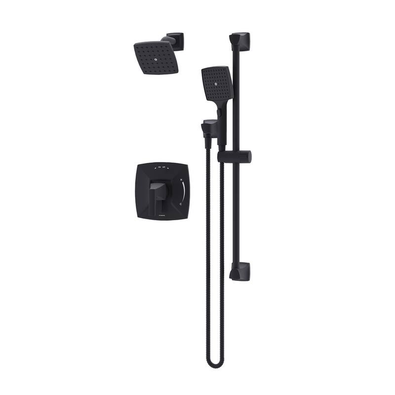 Symmons S569815TRM Oak Shower Only Trim Package with 1.5 GPM Single - Matte Black