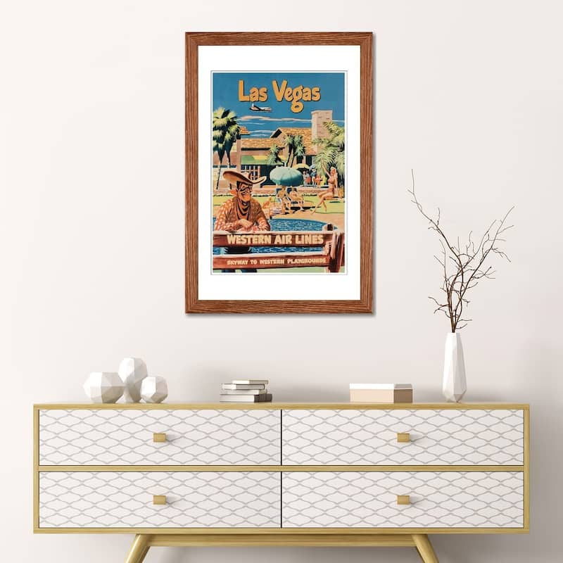 iCanvas "Las Vegas - Western Airlines, Skyway To Western Playgrounds" by Unknown Artist