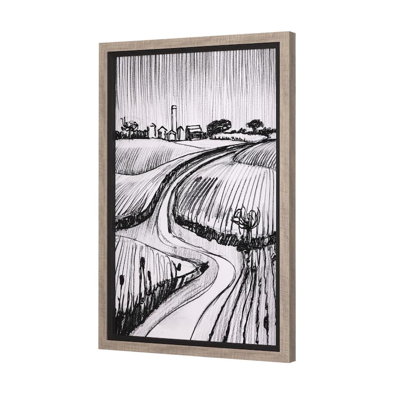 Rural Sketch II Framed Art Print