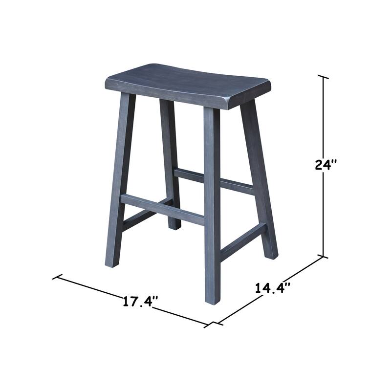 Saddle Seat Counter Height Stool - 24 in. Seat Height