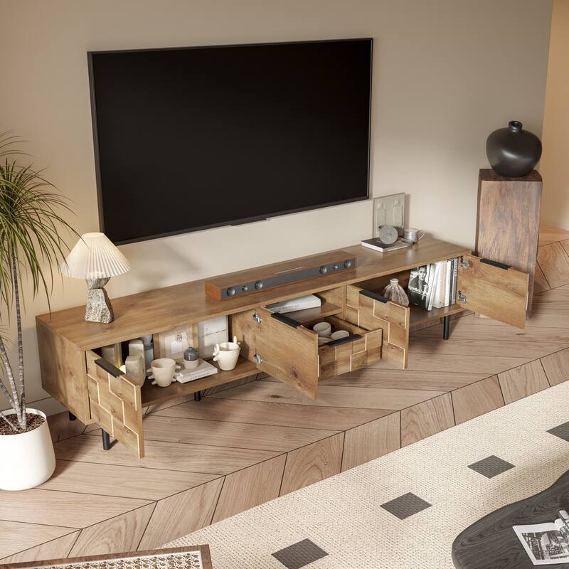 78" TV Stand for 85 75 65 Inch TV with Storage