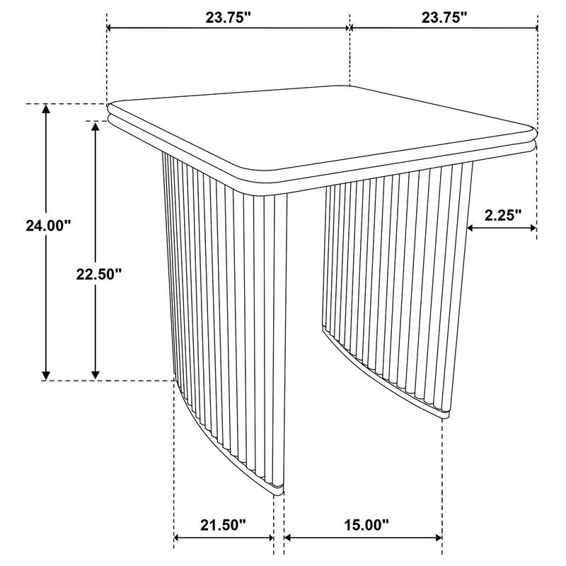 Adina Wood Coffee Table Set Distressed Light Brown