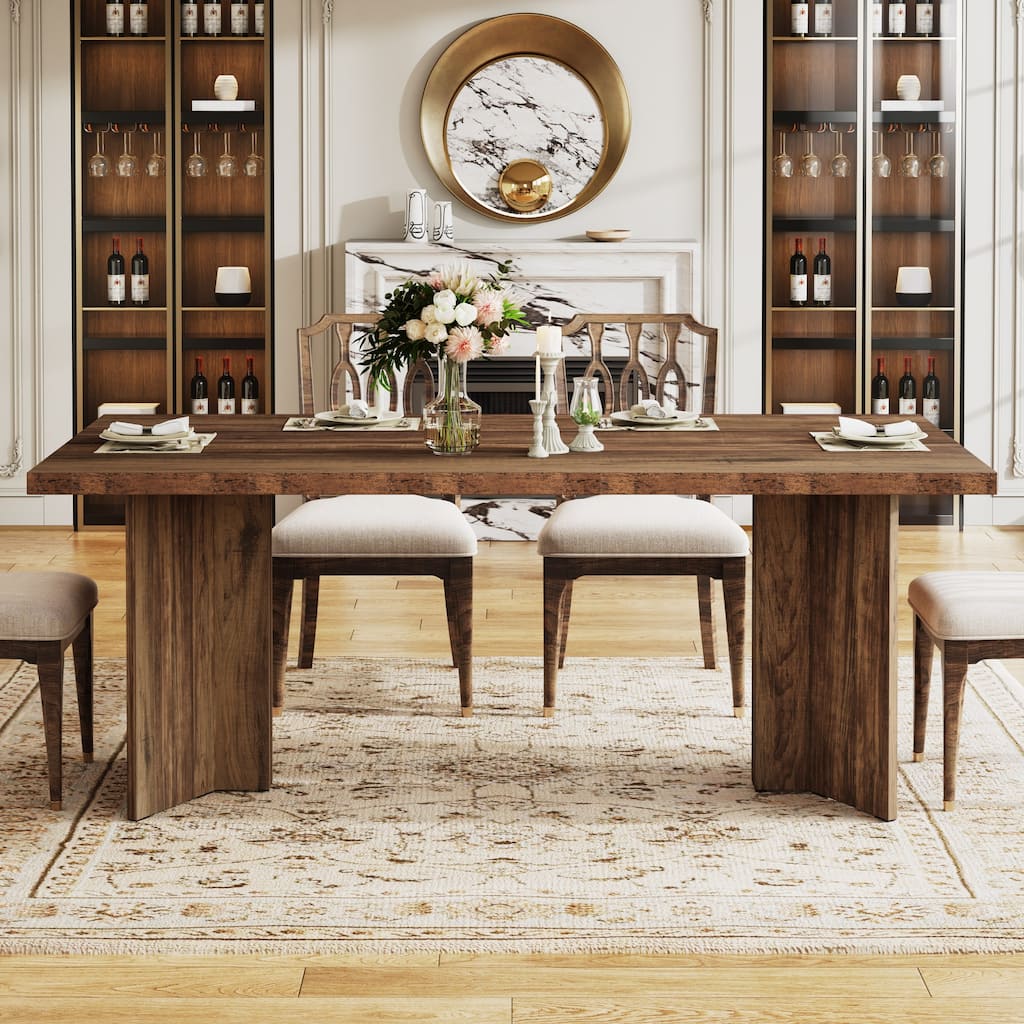 63 Inches Long Kitchen Dinner Table for Dining Room