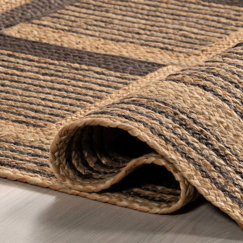 Nuloom Aletta Geometric Tiled Jute Area Rug