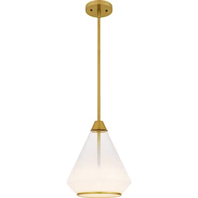 Haze 1-Light Brushed Gold Mini Pendant