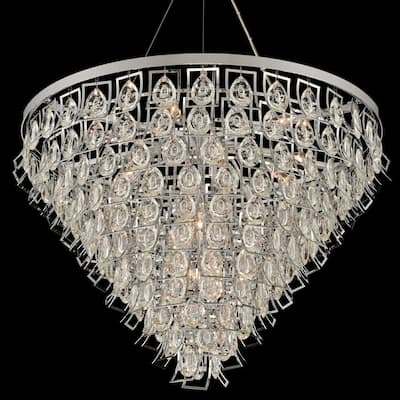 Allegri 031953-FR001 Carmella 36" Wide 11 Tier Waterfall Chandelier