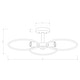 preview thumbnail 11 of 9, Lucina Semi Flush Mount Ceiling Light Matte Black Finish 3-Light - N/A