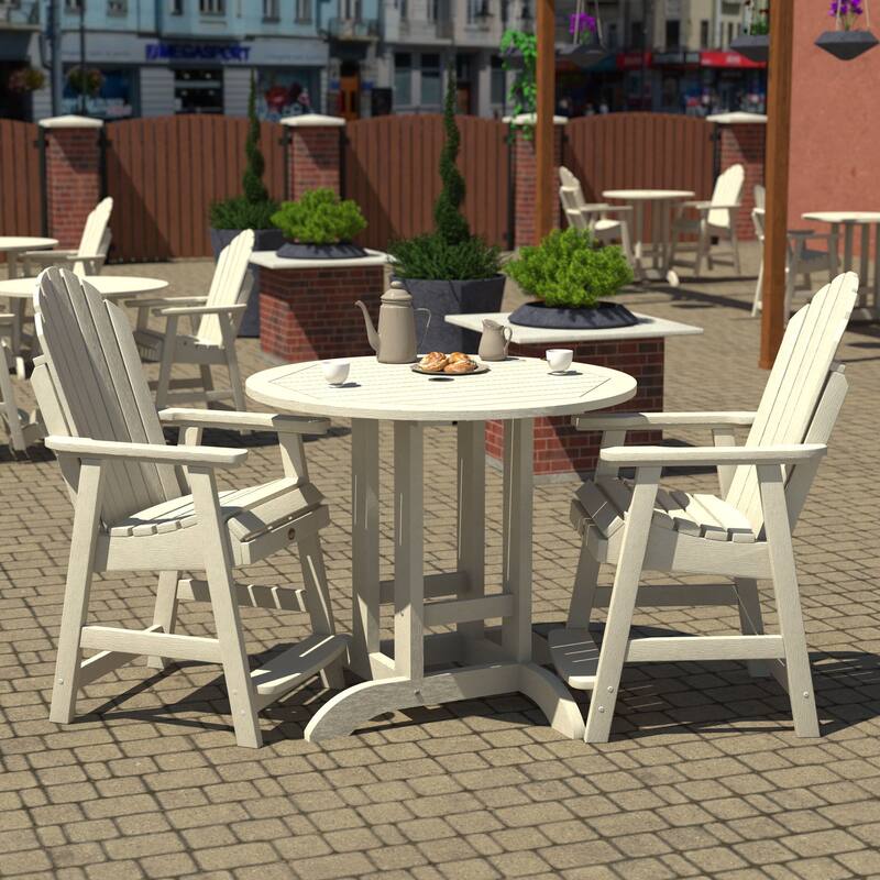 Highwood Commercial 3-Piece Adirondack 36" Bistro Counter Height Dining Set