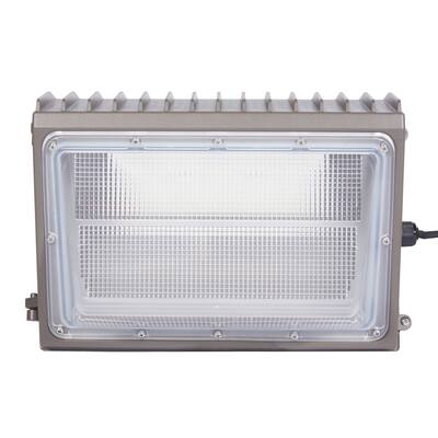 SAFAVIEH Commercial Lighting LED Wall Pack Light 150W 16800 Lumens - Bronze - 14.2" W x 7.4" L x 9.3" H
