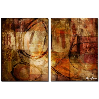 Ready2HangArt 'ETABX III' 2-Pc Rustic Abstract Canvas Art Set