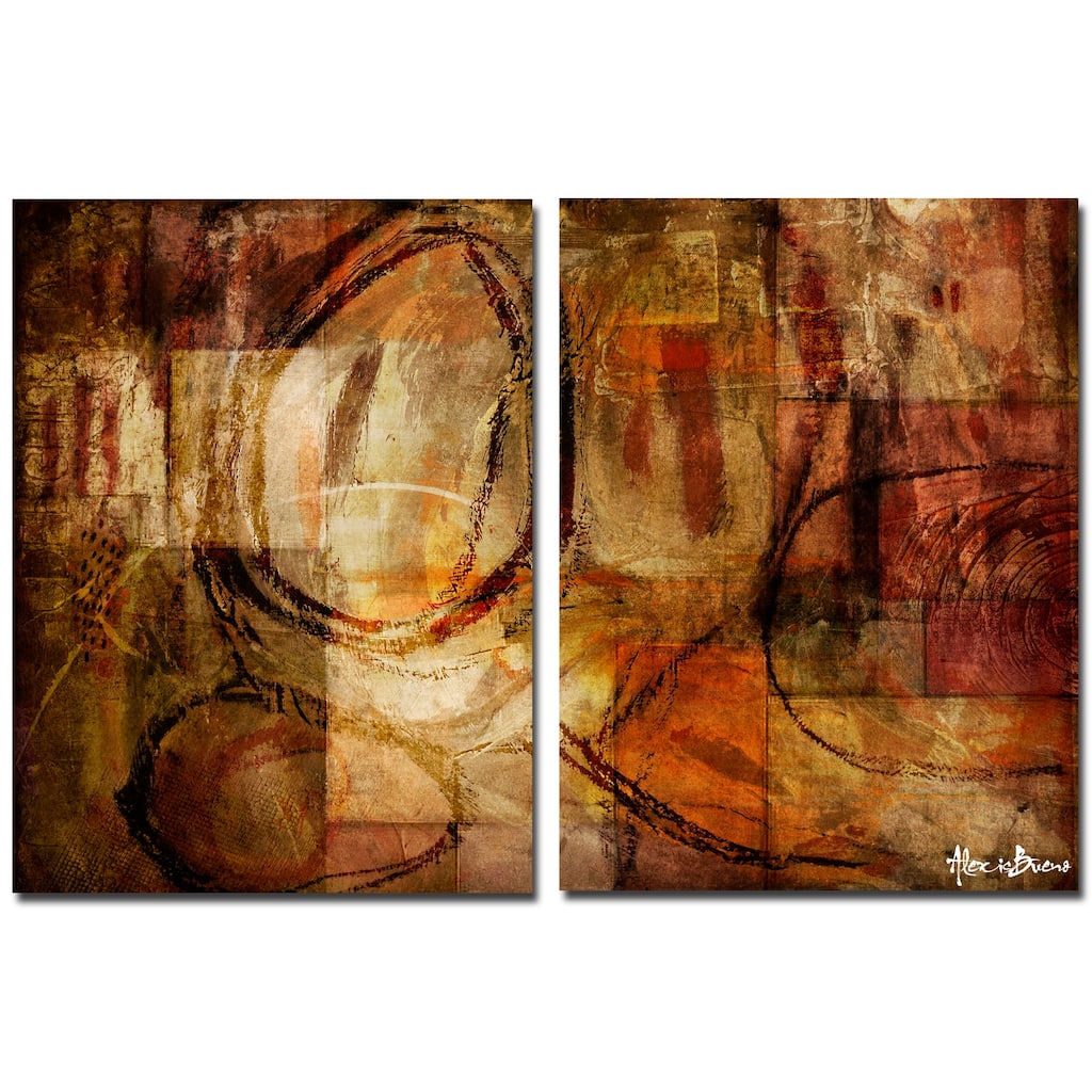 Ready2HangArt 'ETABX III' 2-Pc Rustic Abstract Canvas Art Set