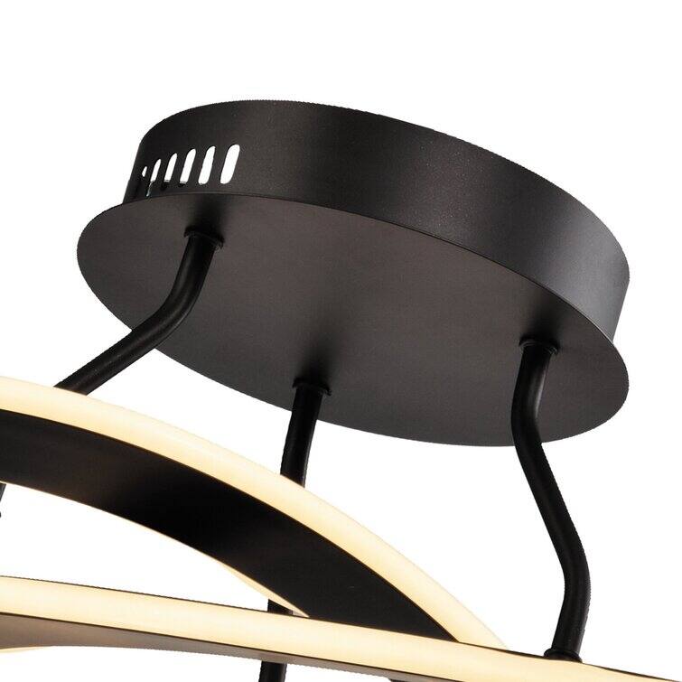 Maxax 2 - Light Unique/Statement Circle LED Semi Flush Mount