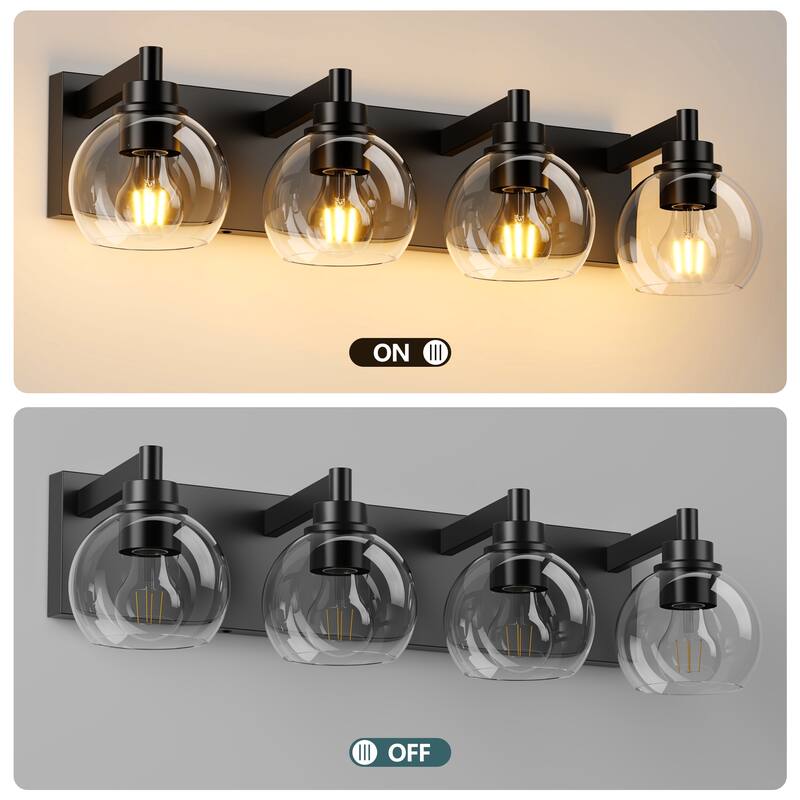 Industrial 4-Light Bathroom Vanity Light