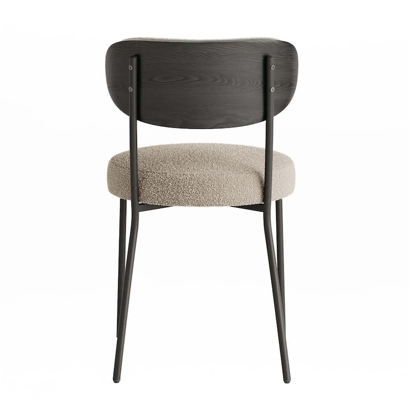 Boucle Kitchen Dining Chair ,Kitchen Dining Room and living room (set of 2) - Brown