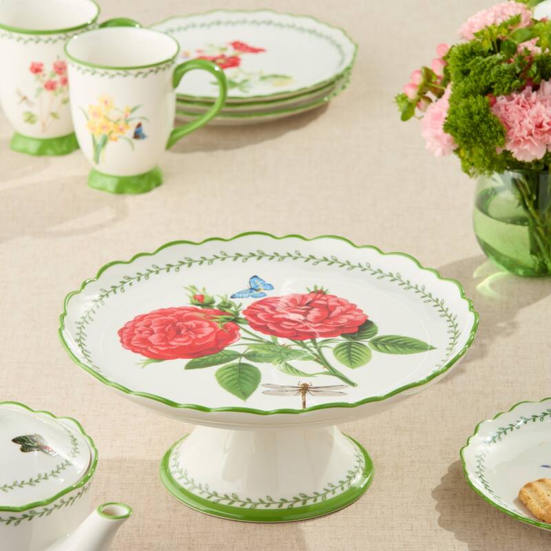 Certified International Mirabella Cake Stand - 11.25"L x 11.25"W x 4.75"H