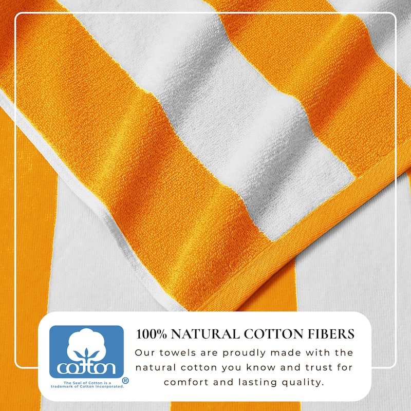 Linery & Co. Cotton Cabana Beach Towel, 4 Pack - 30" x 60"