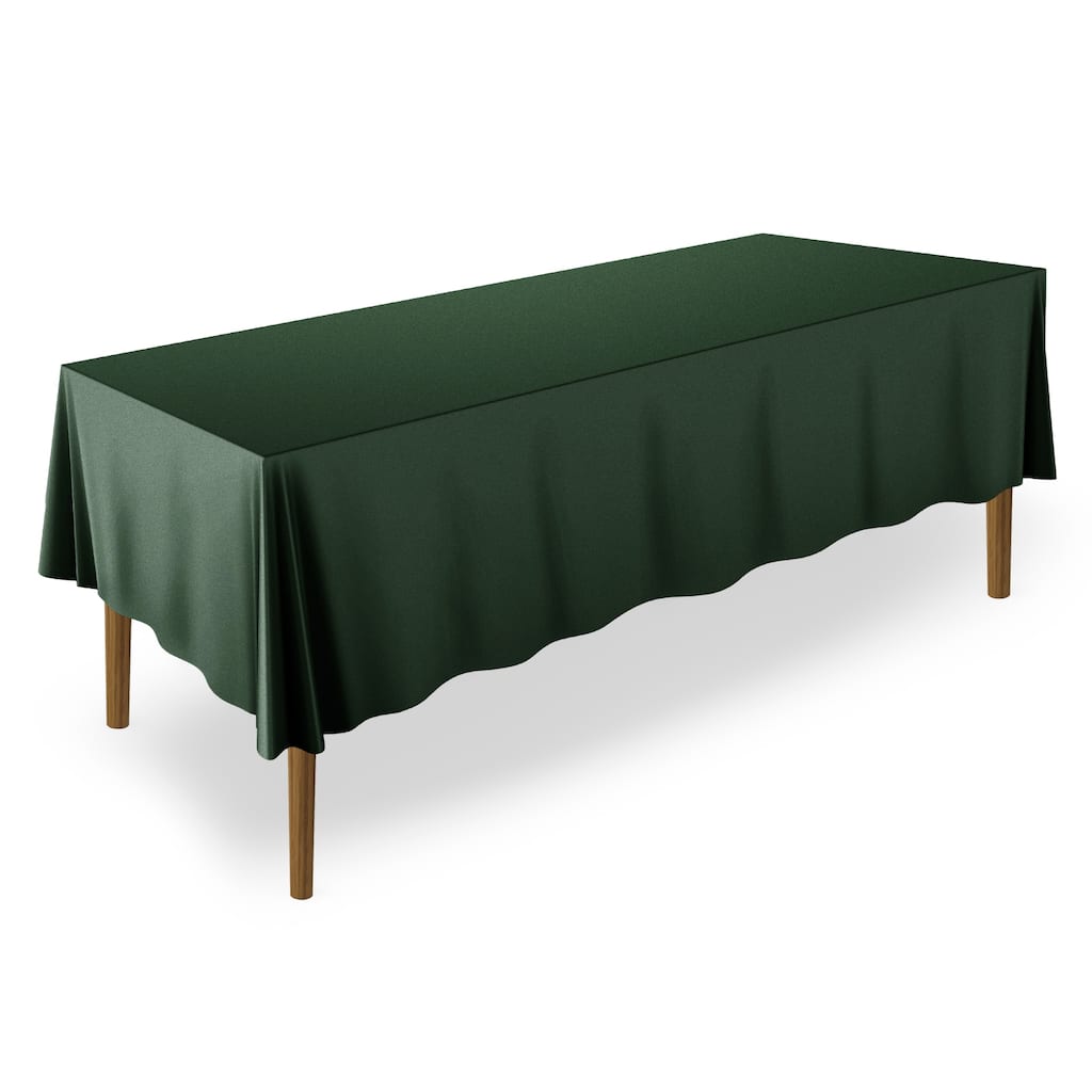 70 x 120in 10pk Rectangular Polyester Tablecloths Hunter Green