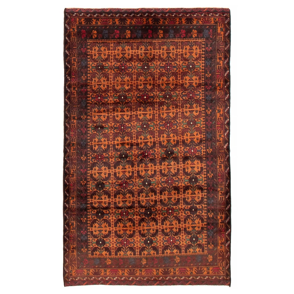 Teimani Burnt Orange Rug 3'9" x 6'6" - 3'9 x 6'6