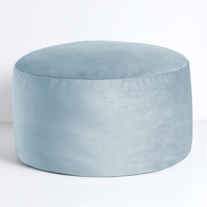 Sorra Home Solid Velvet Indoor Bean Pouf