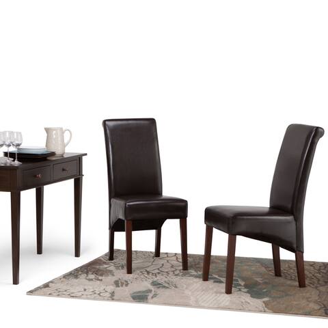 WYNDENHALL Franklin Transitional Deluxe Parson Dining Chair (Set of 2) - 17.7"w x 19.7"d x 40.2"h