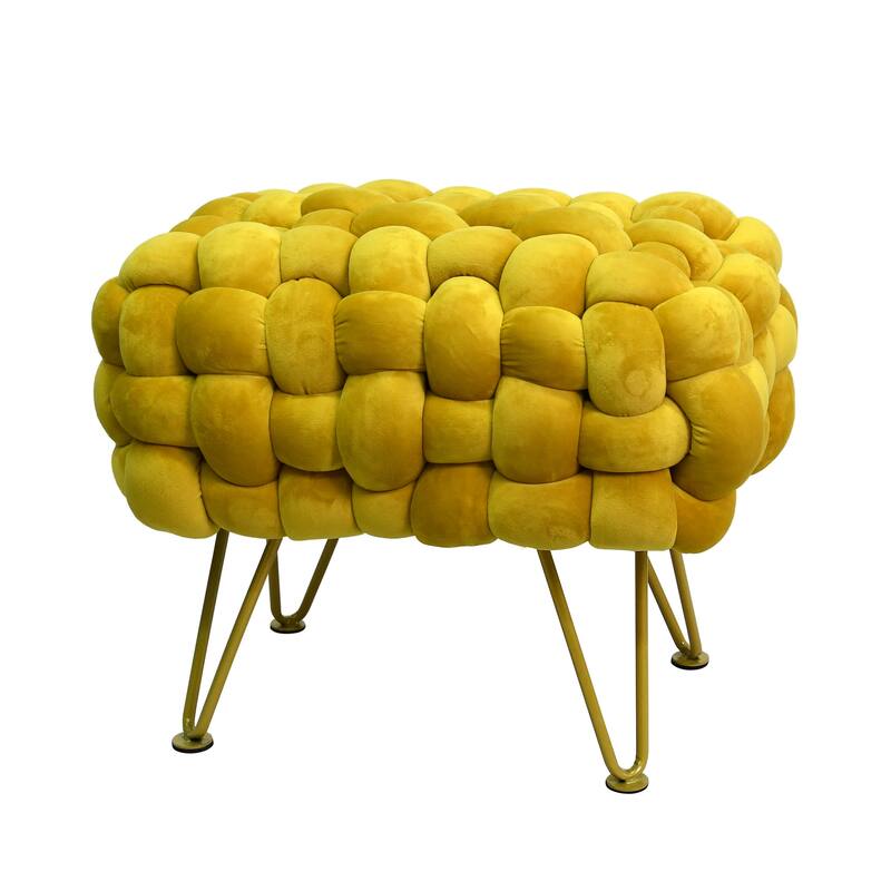 Velvet Pouf Stool 27"x20"x20"