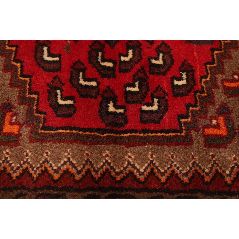 ECARPETGALLERY Hand-knotted Andelz Dark Red Wool Rug - 3'5 x 4'9