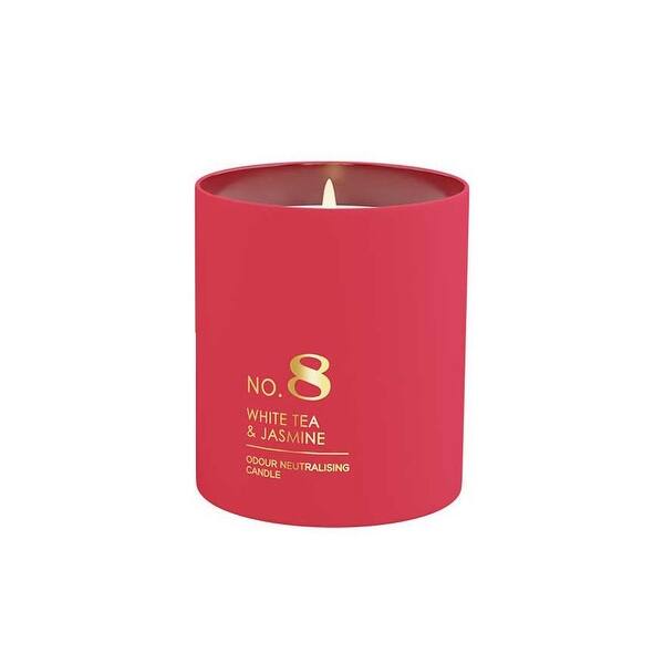 Wax Lyrical HomeScenter No 8 White Tea and Jasmine Candle 42 HourBurn Time On Sale Bed