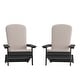 preview thumbnail 38 of 44, Indoor/Outdoor Folding Adirondack Chairs with Cushions - Set of 2 - 30.25"W x 34"D x 37"H