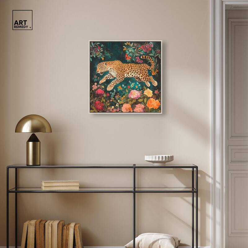 Tigers and Blooms Canvas by Art Remedy