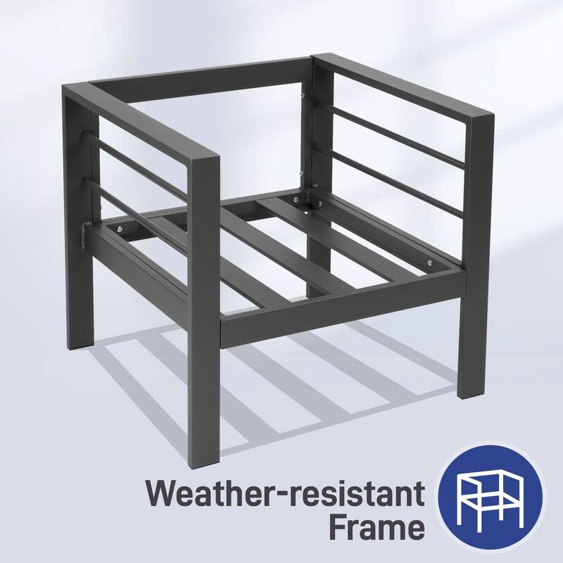 2PCS Single Sofa Aluminum Frame