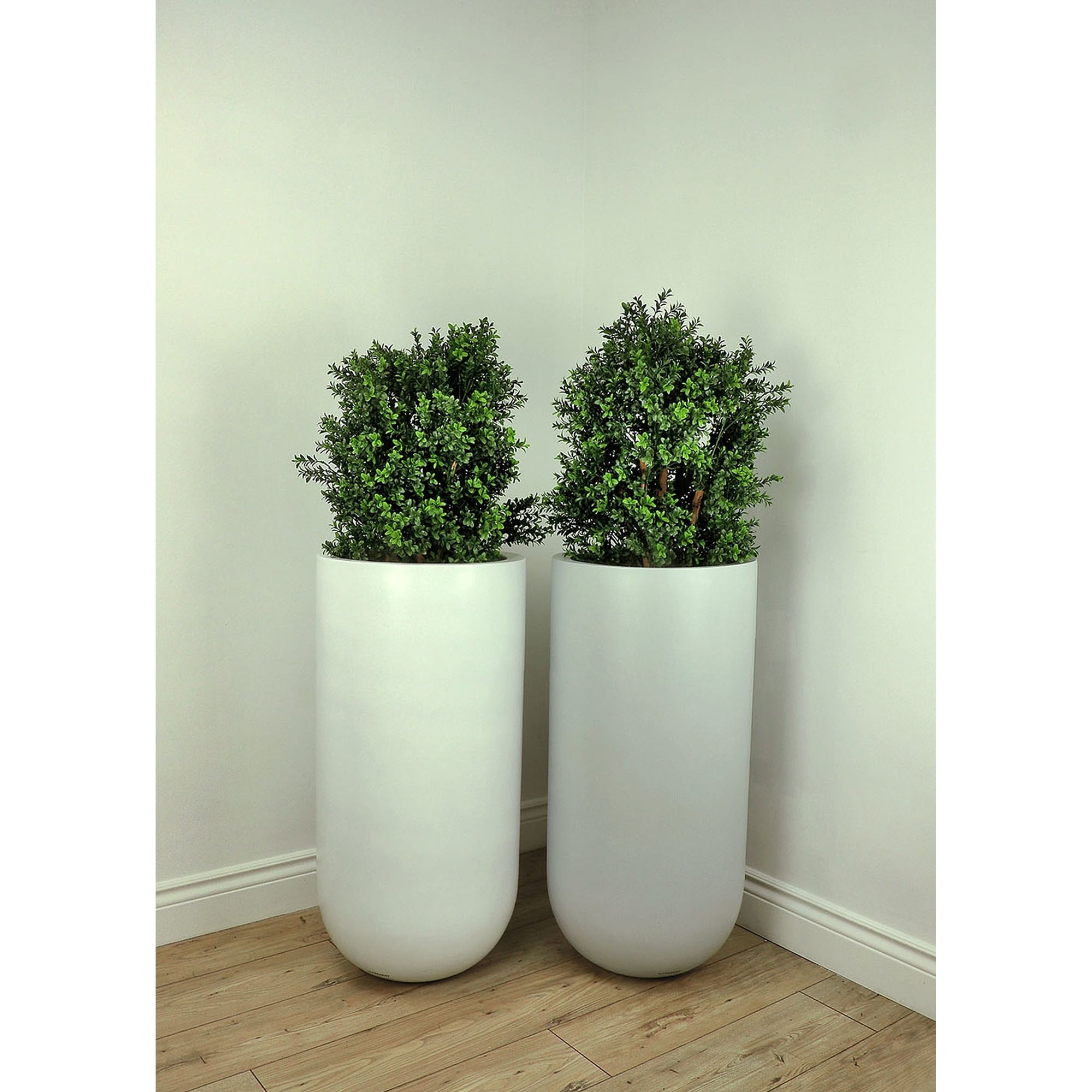 Round Bottom Planter in White Matte Finish 36" Height - 36 Inch - Bed Bath  & Beyond - 32175269