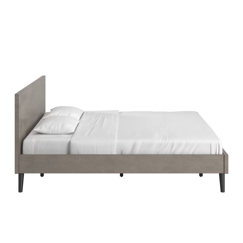 Noe Mid-Century Black Legs Platform Bed by iNSPIRE Q Modern