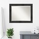 preview thumbnail 29 of 33, Beveled Wood Bathroom Wall Mirror - Rustic Pine Black Frame