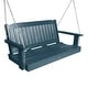 preview thumbnail 32 of 37, Highwood Lehigh 4-foot Eco-friendly Synthetic Wood Porch Swing Nantucket Blue