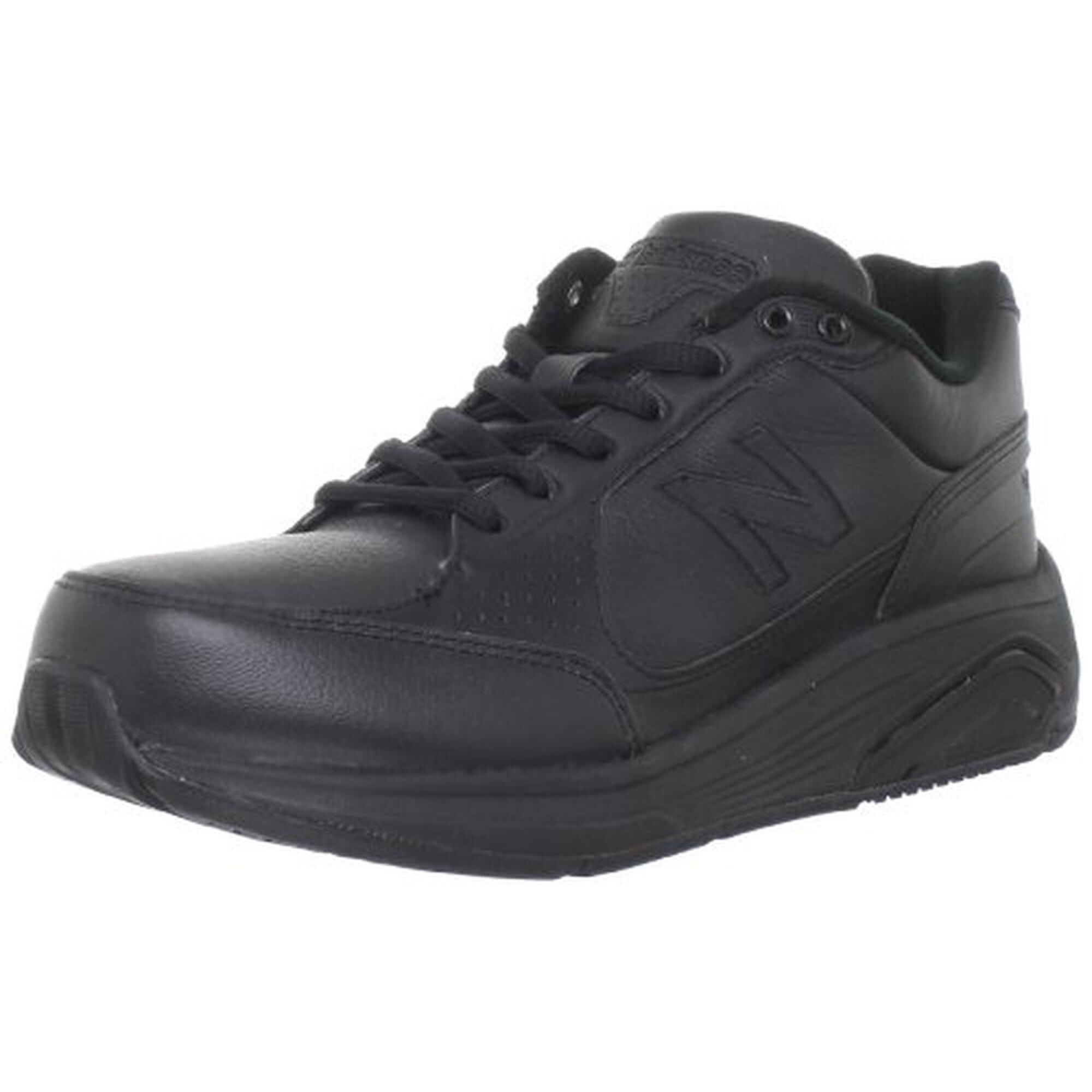 new balance black leather walking shoes