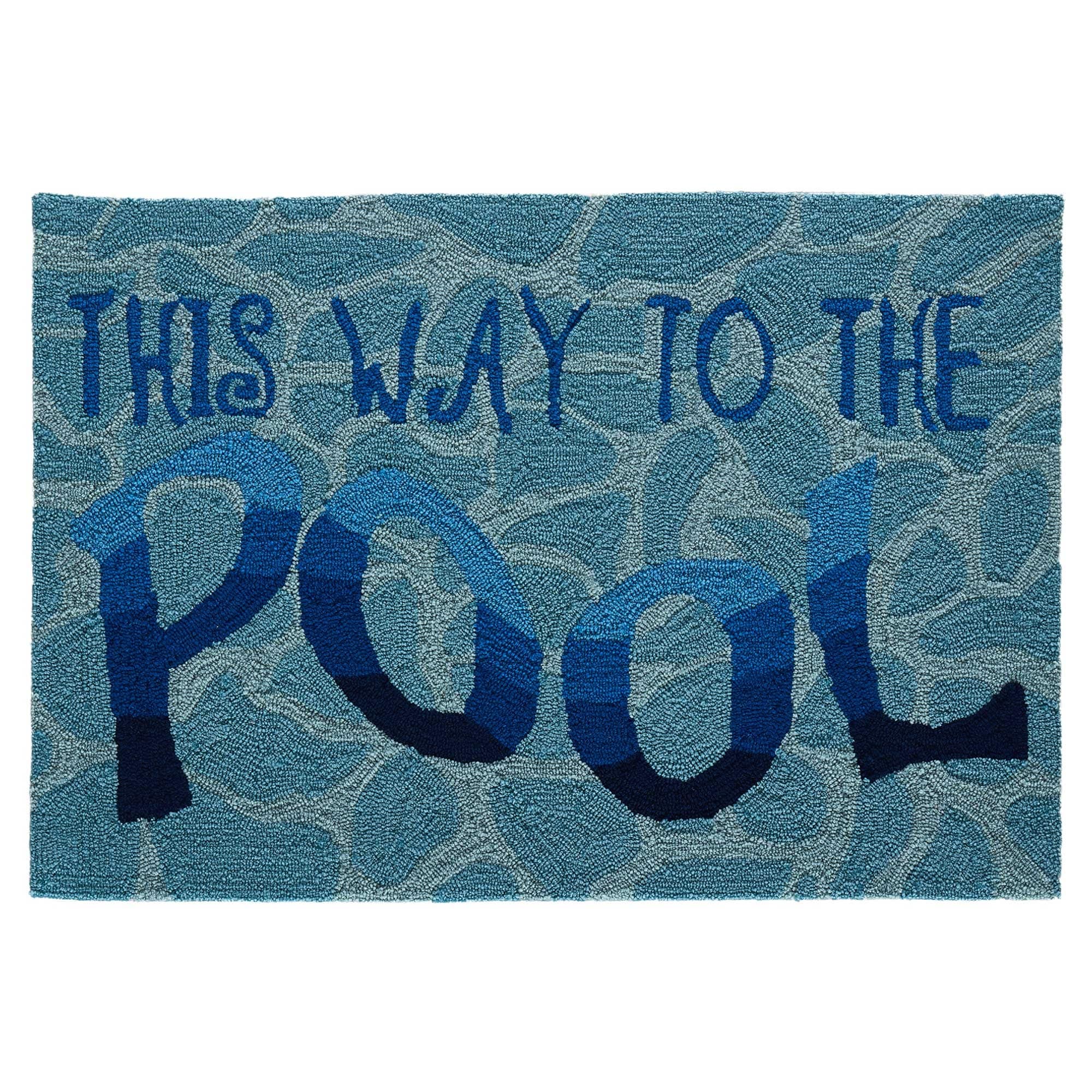 Lush Decor Frontporch This Way To The Pool Indoor/Outdoor Rug