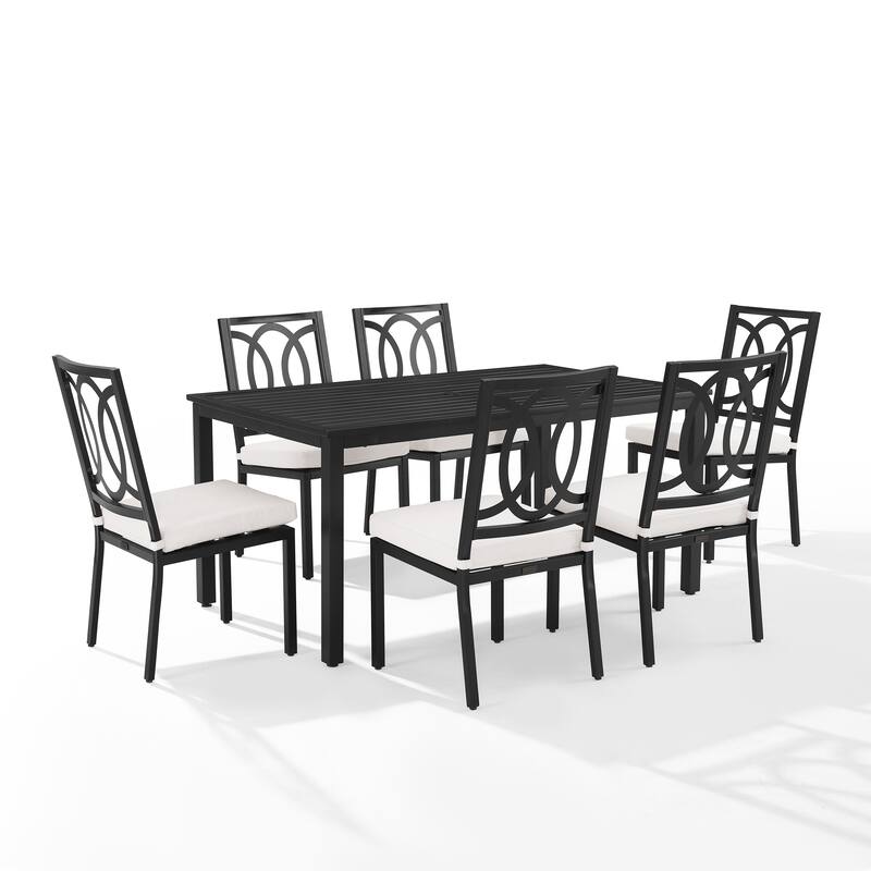 Crosley Chambers 7Pc Outdoor Metal Dining Set - Matte Black