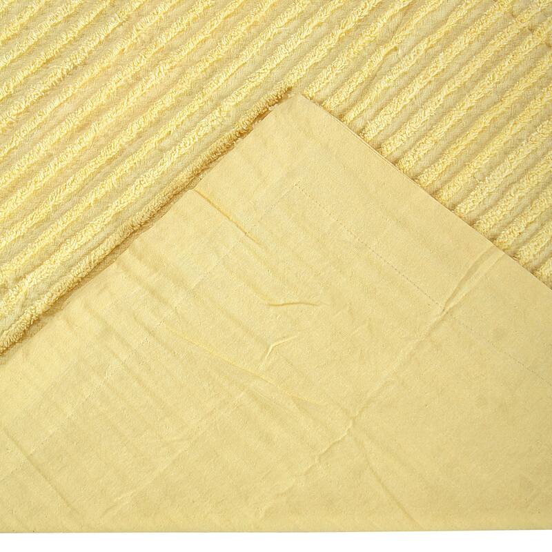 Better Trends Jullian Bold Stripes Design 100% Cotton Tufted Shams Machine Washable Tumble Dry