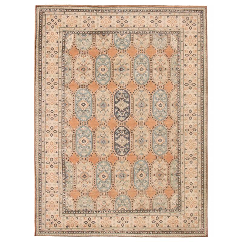 ECARPETGALLERY Hand-knotted Finest Ghazni Copper Wool Rug - 8'2 x 10'10 - Copper - 8'2 x 10'10