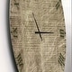 preview thumbnail 3 of 7, Designart 'Antique Old Paper Style' Oversized Farmhouse Wall CLock