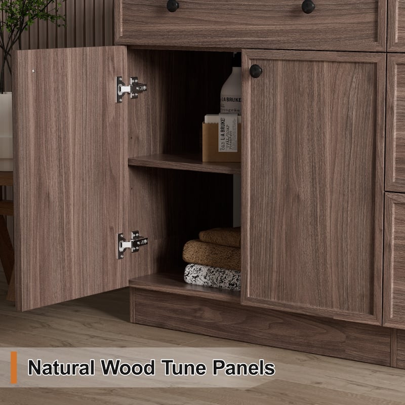 36"/48"/60"/72" Bathroom Vanity Set with Sink & Faucet