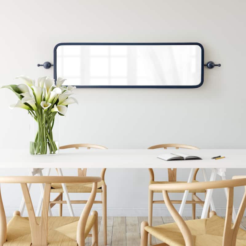 Kate and Laurel Kasota Slim Rectangle Mirror Metal