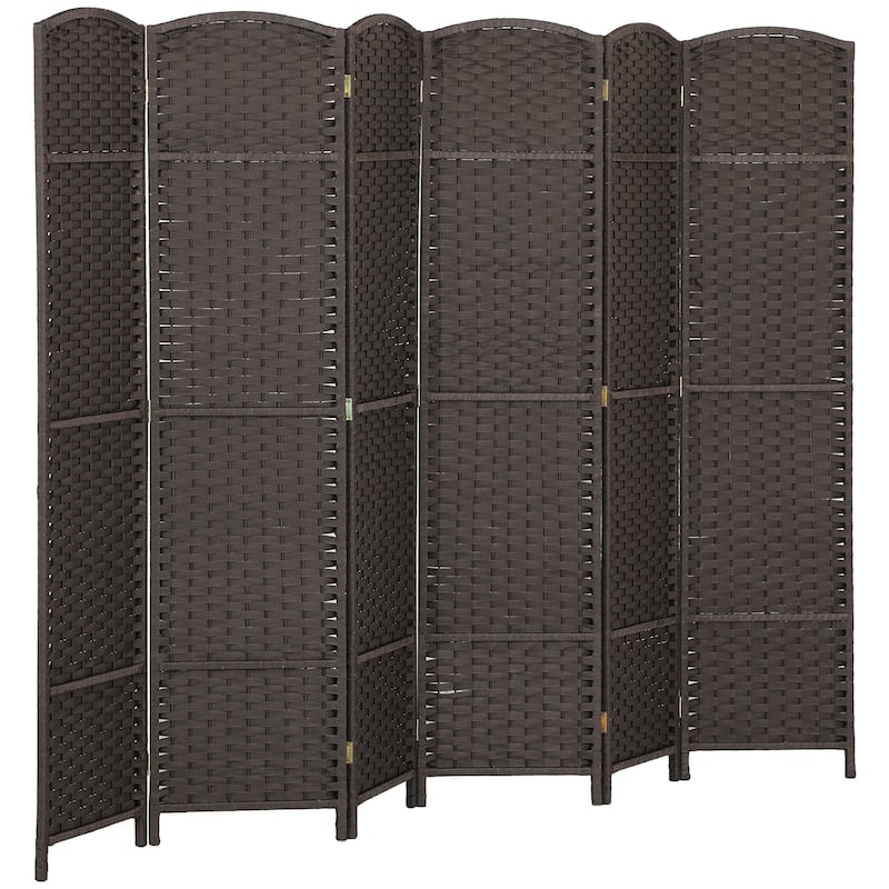 HOMCOM Room Divider, 6 Panel Folding Privacy Screen, 5.6' Tall Freestanding Wall Partition